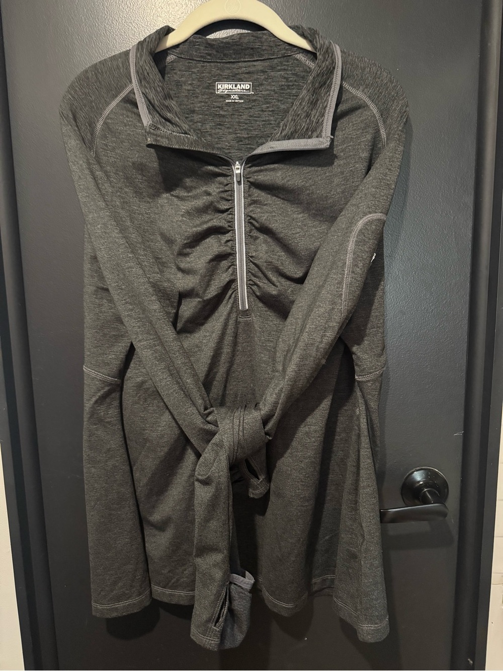 Kirkland Signature Heather Charcoal Half-Zip Active Jacket